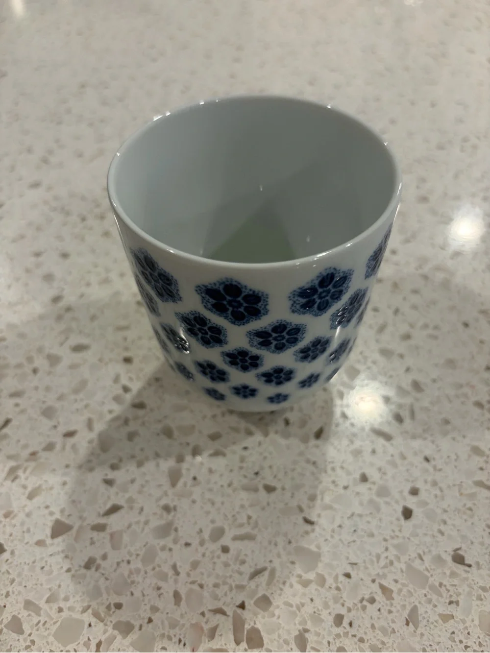 IKEA Blue Floral Ceramic Cup